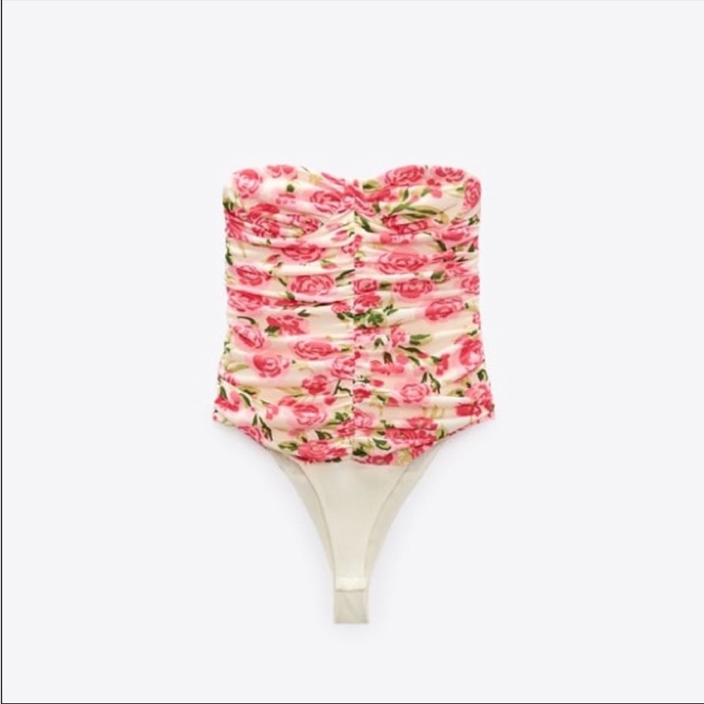 Zara Draped Floral Bodysuit